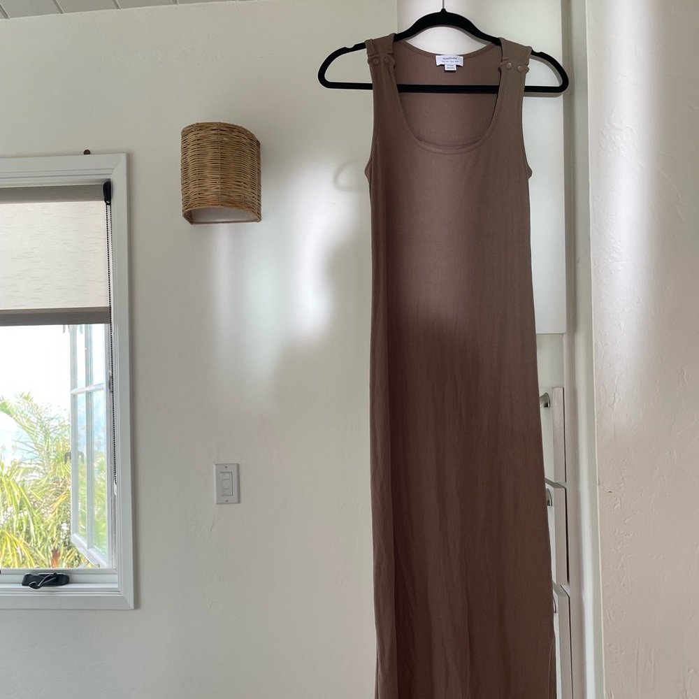 Seraphine Sleeveless Brown Maxi Dress